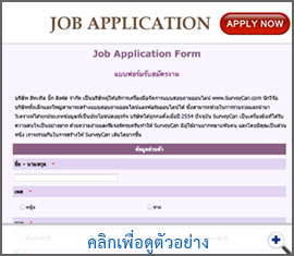 แบบฟอร์มรับสมัครงาน / Job Application Form